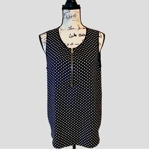 Vince Camuto Black & Polka Dot Blouse – Size M